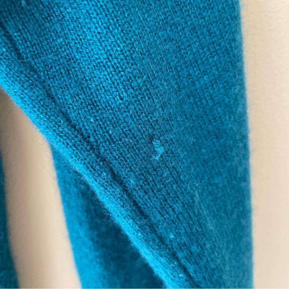 JCREW Cashmere V-neck fitted sweater in Teal AD465 - Picture 8 of 8
